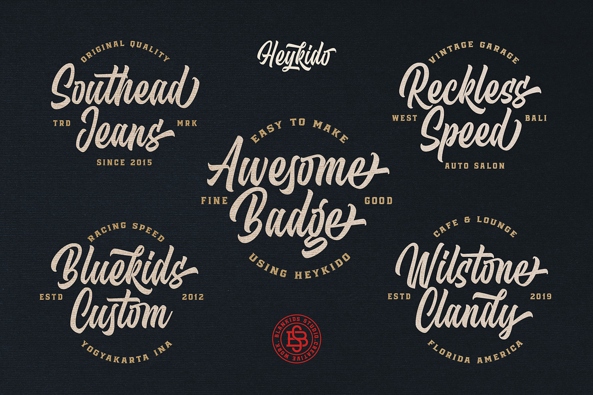 Heykido Script & Serif, a Slab Serif Font by Blankids Studio (Photo 2 of 14)
