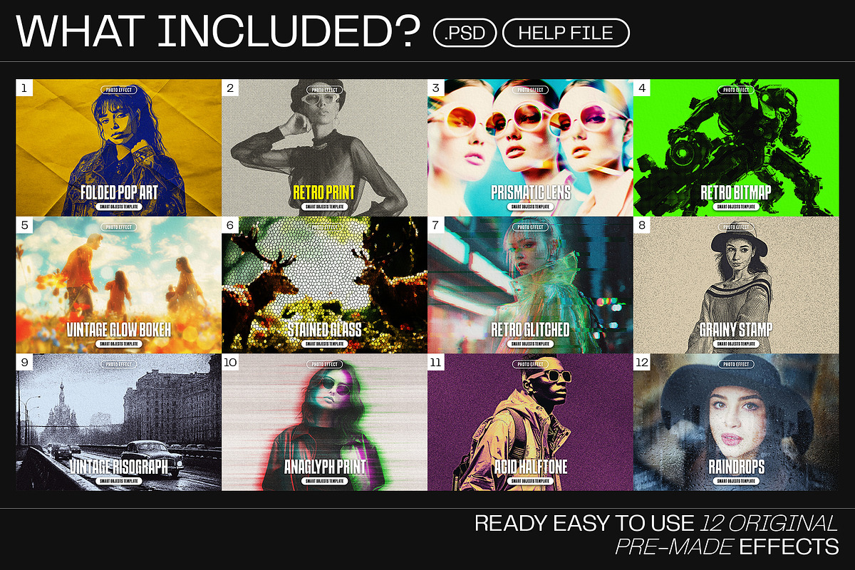 12 Photo Effect Templates, a Brushes & More by iDoodle Studio (Photo 2 of 6)