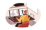Creative workers at work set, a Technology Illustration by Good Studio (Thumbnail 5 of 9)