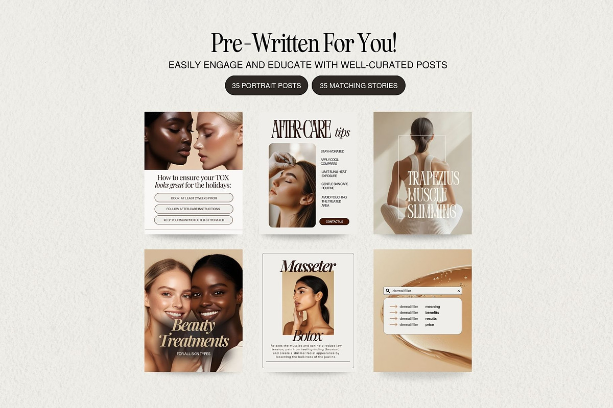 Botox and Filler Instagram Templates preview 2