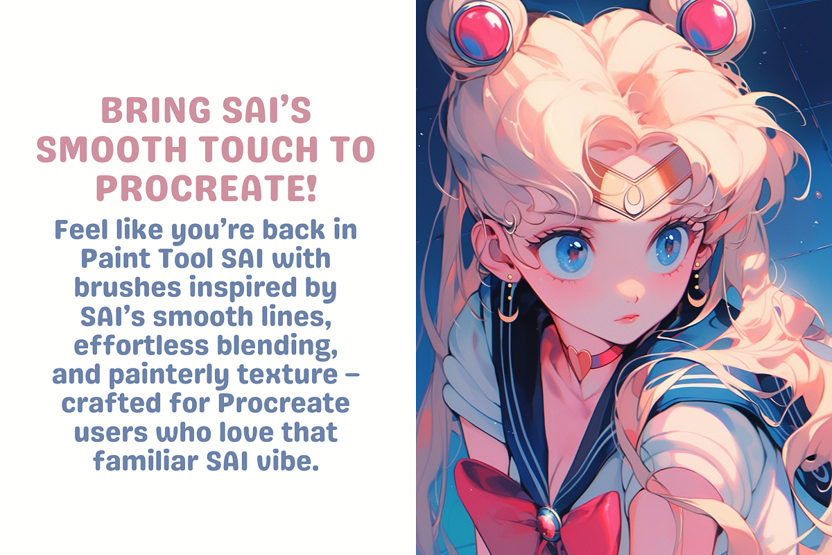 Procreate Paint Tool Sai Brushes, a Brush Add-On by Cozy Brushery (Photo 3 of 10)