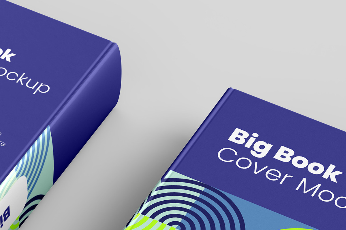 Big Book Cover Mockup - 11 Views, a Books & Magazine Mockup by Illusiongraphic (Photo 18 of 26)