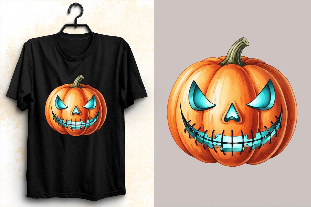 Spooky Halloween Pumpkin  Clipart Bu, an Illustration by SVGArt (Photo 5 of 8)