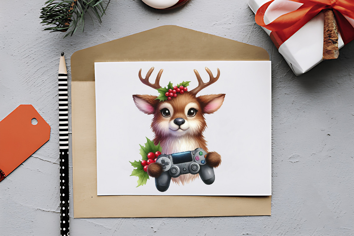 Christmas Gamer Clipart, an Illustration by RobertsArt (Photo 3 of 7)