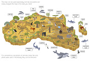 Africa isometric flora & fauna map, an Animal Illustration by pet design shop (Thumbnail 2 of 5)