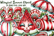 Whimsical Summer Clipart, an Illustration by Libby Wishes (Thumbnail 1 of 4)