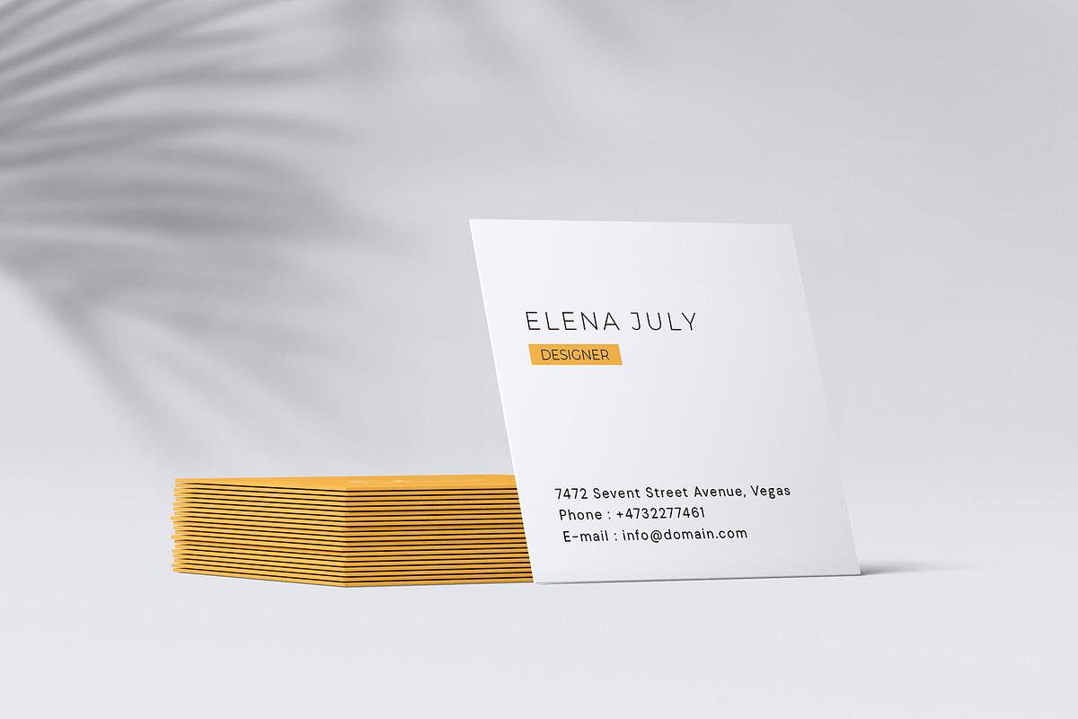 Square Business Card Mockup, an Advertising Mockup by Mockup Supper (Photo 4 of 15)