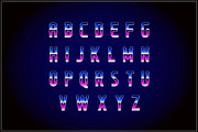 Retrofuturism OTF Vapor Wave Font, a Sans Serif Font by Ckybe's Corner (Thumbnail 2 of 10)
