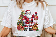 Rhinestone Santa Claus Christmas PNG, a Seasonal Illustration by Canvas Craft (Thumbnail 3 of 6)
