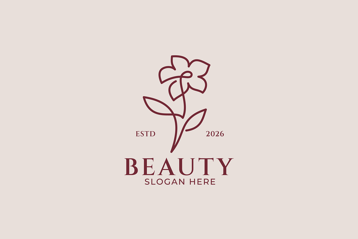 Elegant Floral Line Art Beauty Logo, a Branding & Logo Template by Signatoro (Photo 3 of 4)