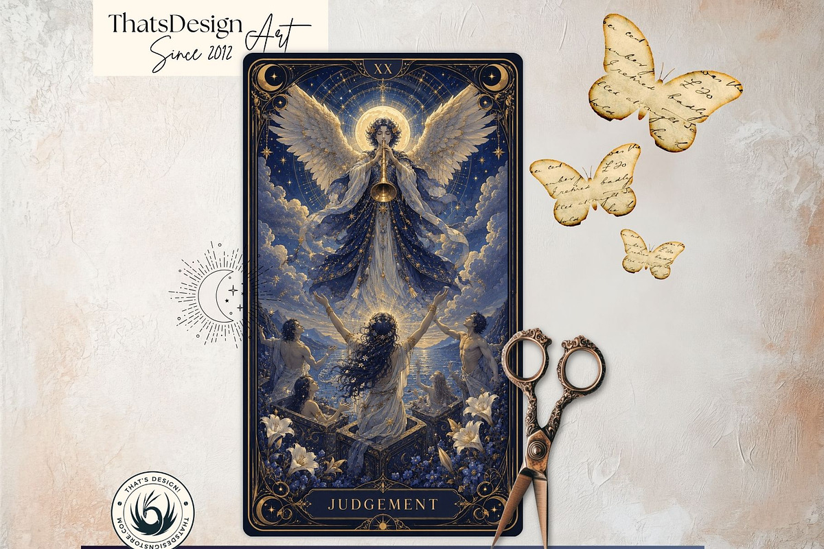 The Midnight Gilt Tarot Cards, a Decorative Illustration by ThatsDesignArt (Photo 9 of 10)