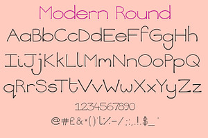 Modern Round Display Font