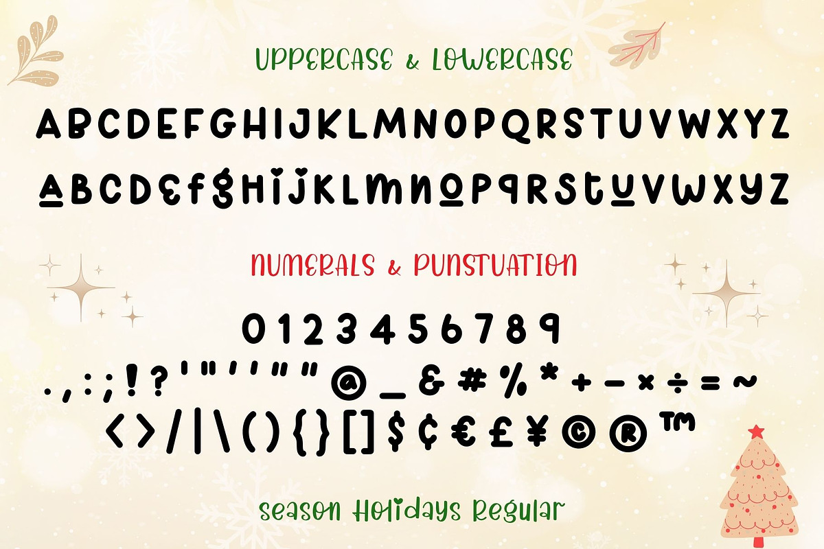 Season Holidays Font Trio, a Script Font by AnningArts (Photo 6 of 9)