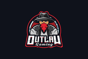 Outlaw Mascot Logo Template