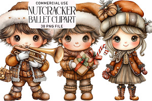 Nutcracker Ballet Clipart PNG Bundle, an Illustration by Daily.Designs