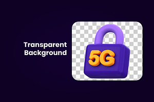 3D 5G Connection Icon