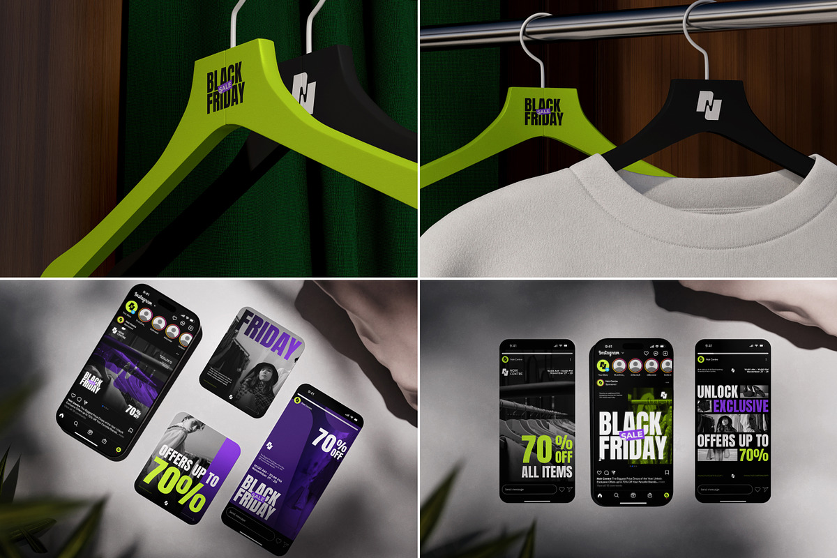 34 Black Friday Campaign Mockup, an Advertising Mockup by Vitora Mockup (Photo 4 of 11)