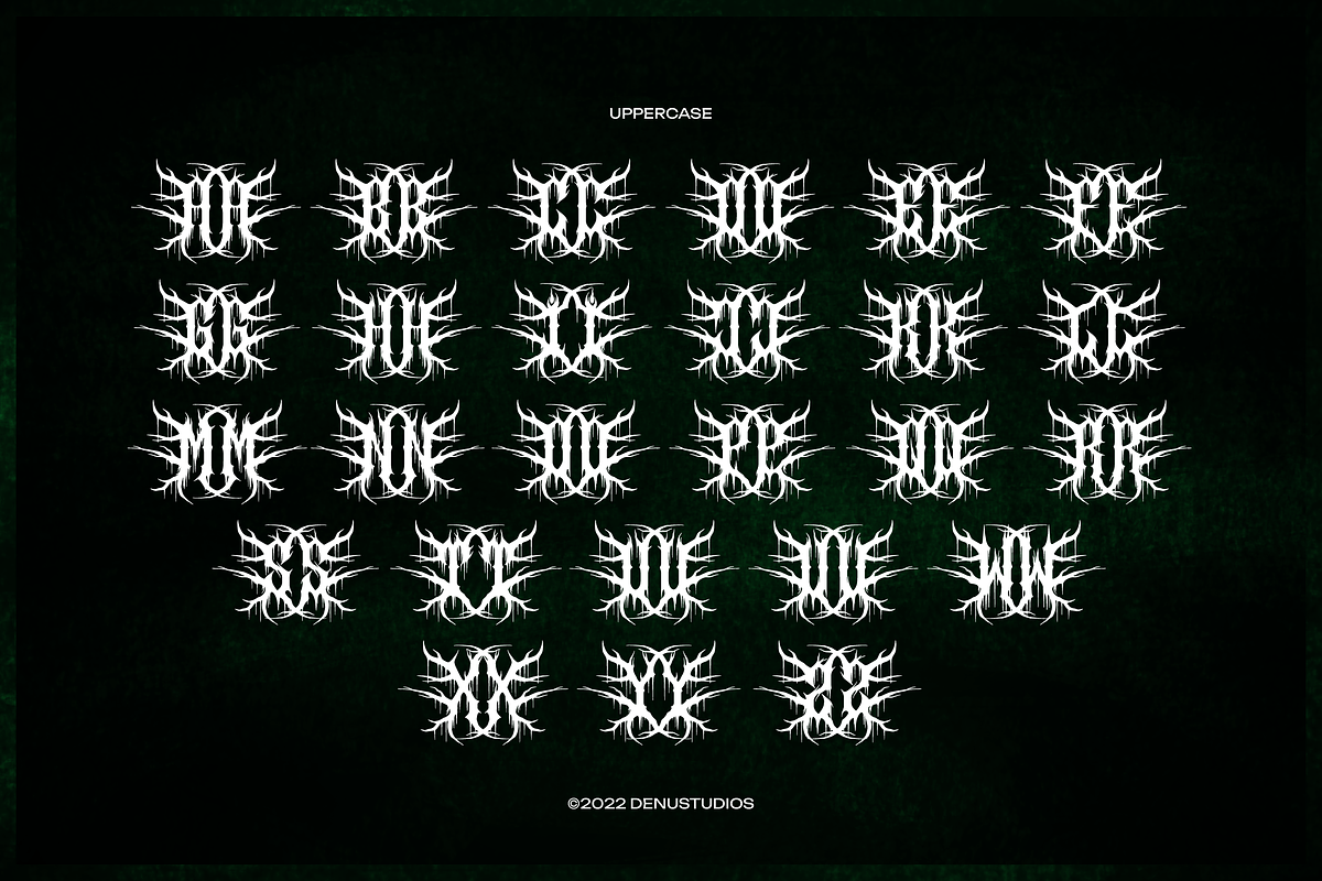 Erethyl | Black Metal Font, a Blackletter Font by Denustudios (Photo 10 of 12)