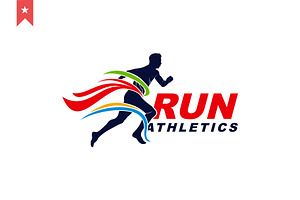Running Man silhouette Logo