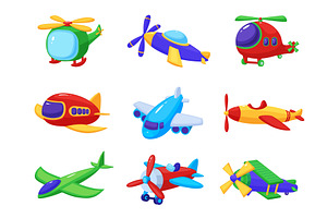 Cartoon toy planes. Plastic, a Transportation Illustration by LadadikArt