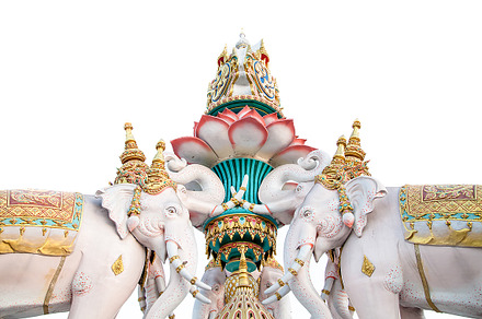 Elephant Statue Thai art isolated