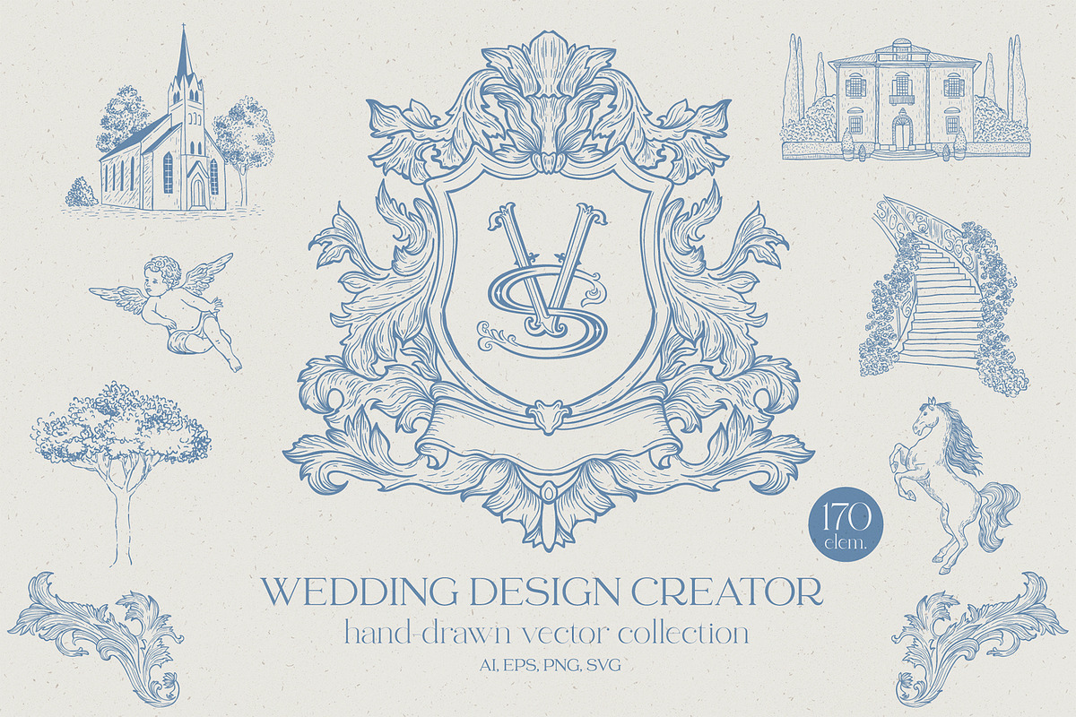 Wedding Design Creator. Vector Art., a Decorative Illustration by Designwork (Photo 1 of 13)