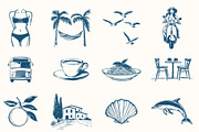 La Dolce Vita Summer Illustrations, an Object Illustration by NatalieArtShop (Thumbnail 8 of 17)
