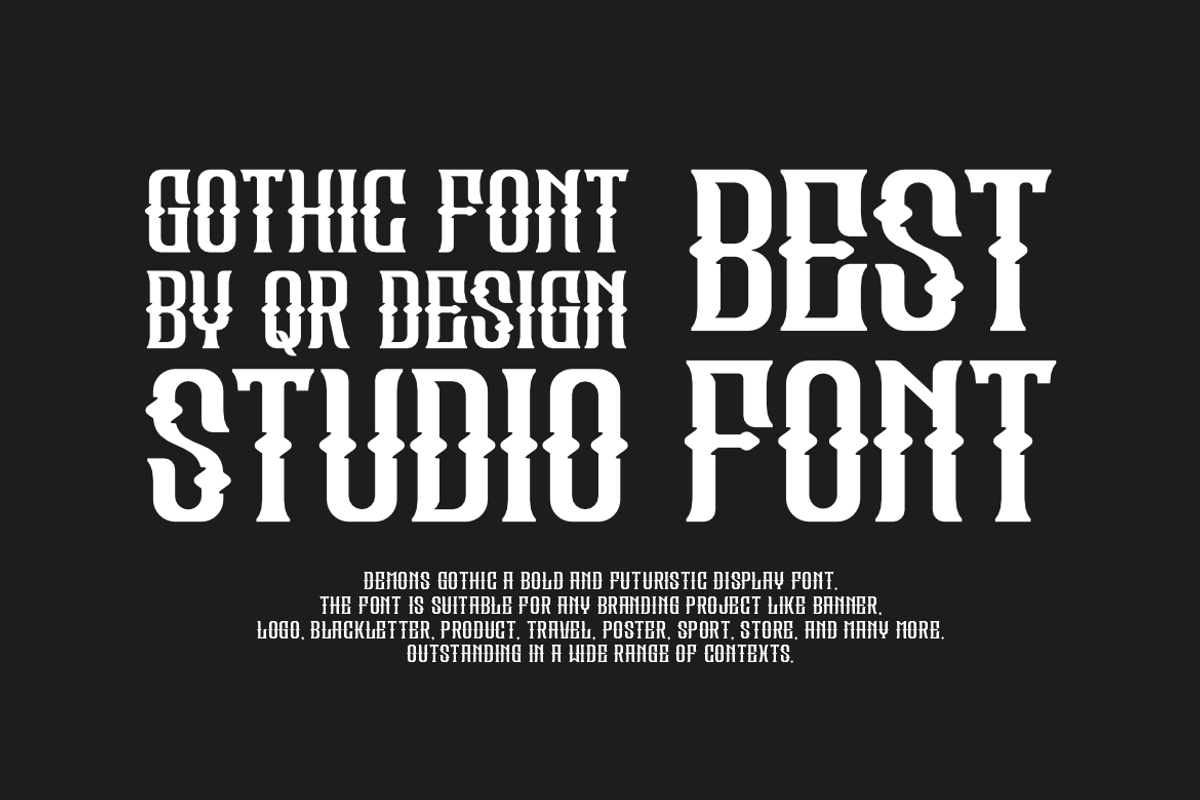 Demons Gothic, a Blackletter Font by QR Design Studio (Photo 5 of 7)