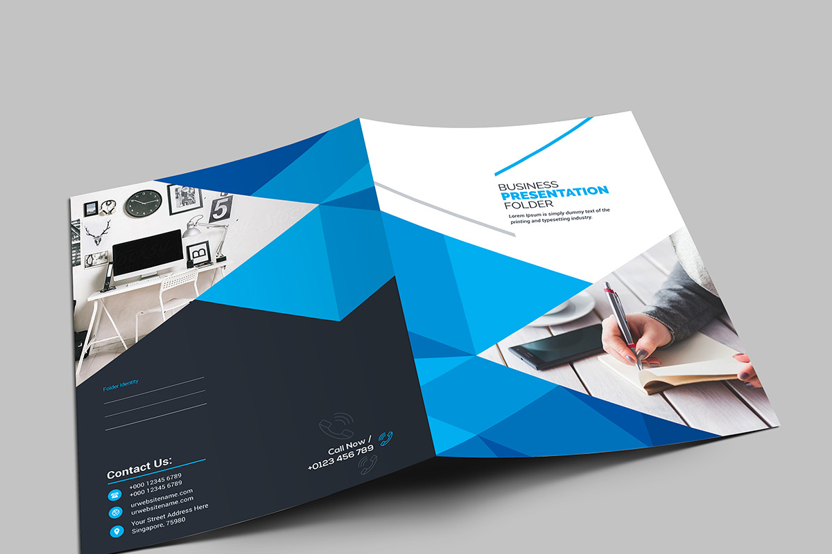 Clean Corporate Folder, a Stationery Template by GenerousArt