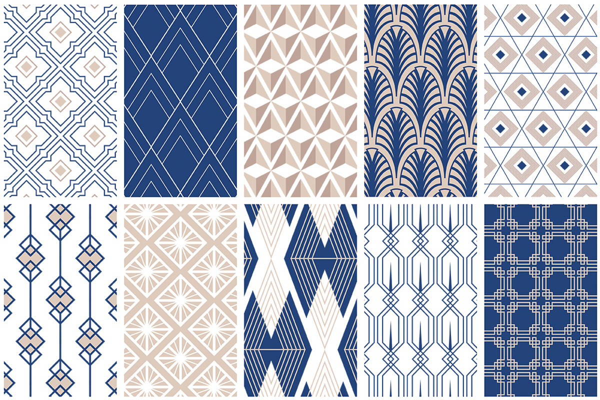 Art Deco Seamless Patterns, a Pattern Graphic by Youandigraphics (Photo 9 of 9)