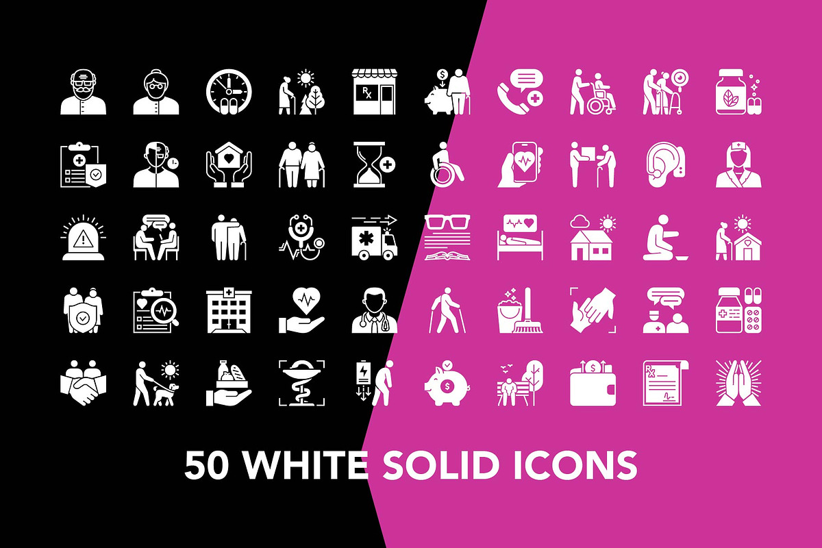 200 Elderly People Vector Icon Set, an Icon by Genestro Shop (Photo 5 of 5)