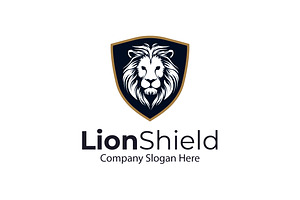 Lion Shield Logo Template