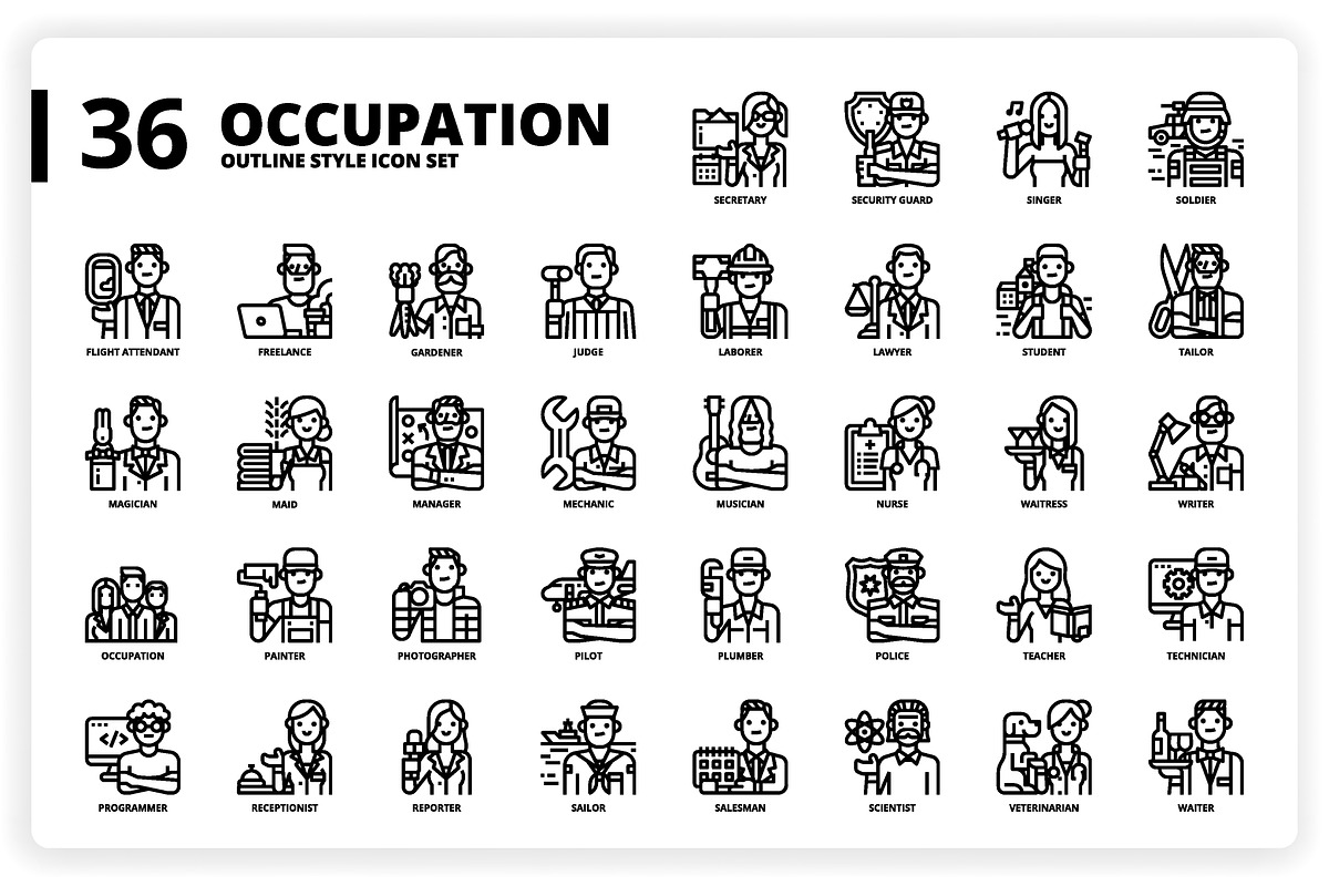 3,600 Icons x3 Styles, an Outline Icon by monkik (Photo 221 of 299)