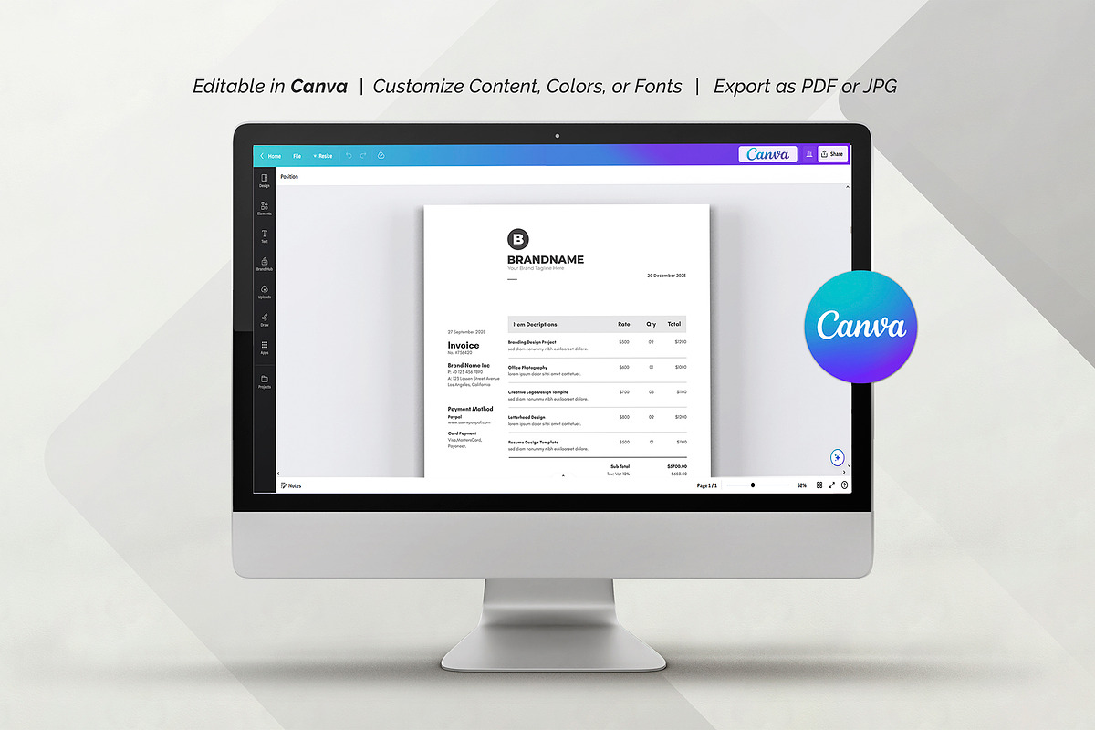 Invoice, a Stationery Template by DesignDevisers (Photo 8 of 9)