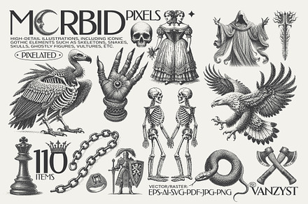 MorbidPixels Graphic Pack, a Graphic by Vanzyst