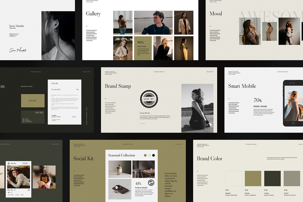 Brand Guideline Template, a Presentation Template by slidestock55 (Photo 4 of 17)