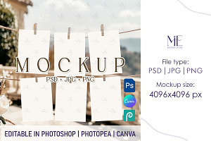 Seating Chart PSD PNG Canva Mockup,, a Product Mockup by Mie Mockup Studio