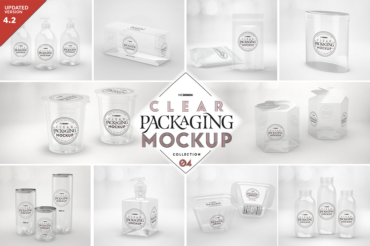 04 Clear Container Packaging Mockups, a Cups & Container Mockup by INCDesign (Photo 1 of 21)