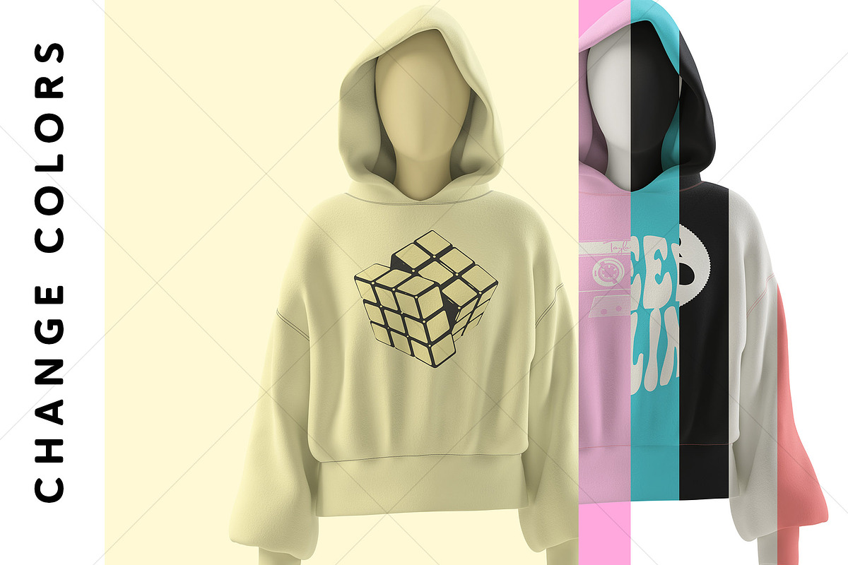 Oversized Hoodie Mockup Realistic, a Hoody Mockup by LESZ Design (Photo 3 of 6)