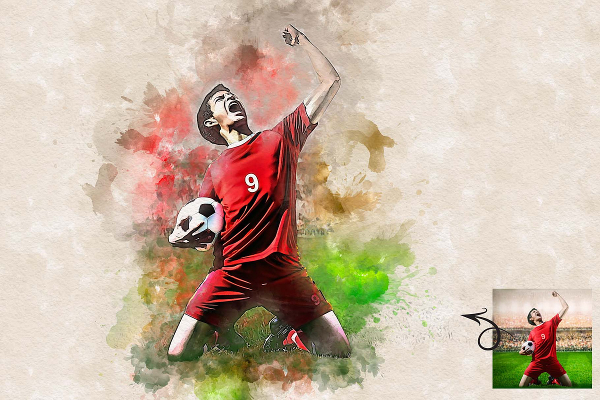 Realistic Watercolor Effect Action, an Action Add-On by MRI STUDIO (Photo 3 of 17)