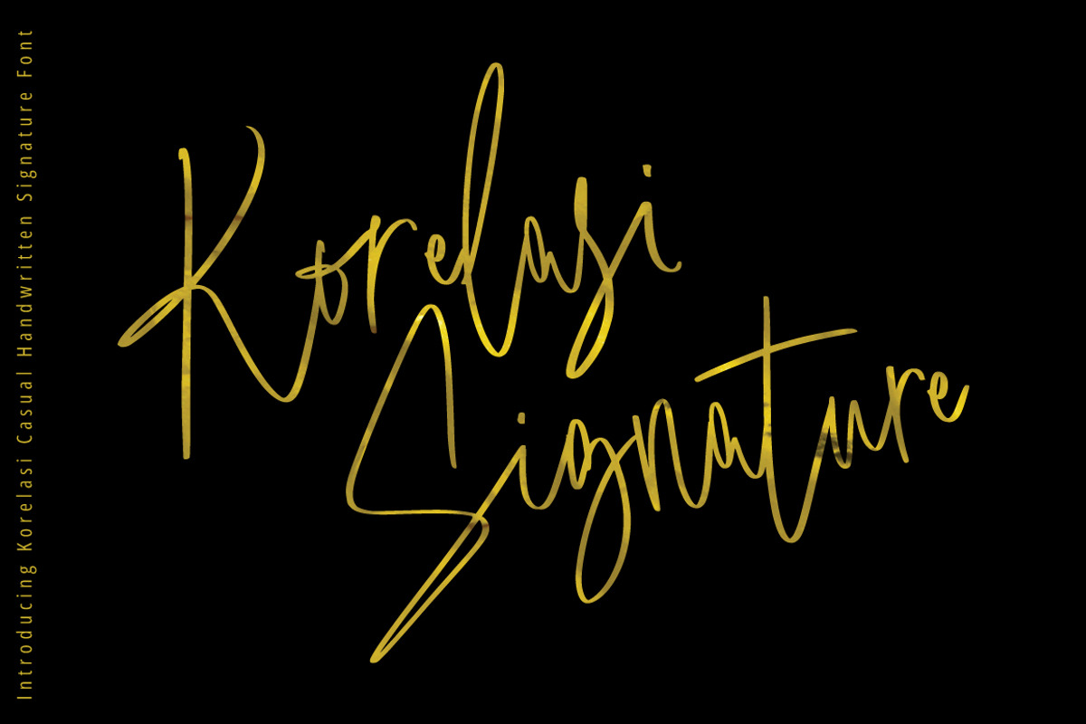 Korelasi - Casual Signature, a Handwritten Font by tebaltipislab (Photo 1 of 9)