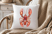 Watercolor Lobster Clipart, an Illustration by OK Design (Thumbnail 5 of 6)