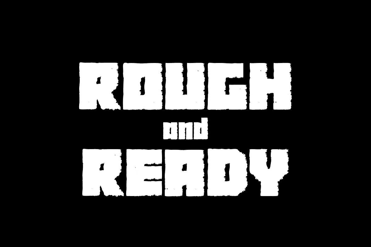 Roller - rough style big impact font preview 4