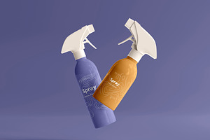 Spray Bottle Mockups