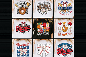 Baseball Sublimation PNG SVG Bundle, a Sport Illustration by Jozoor