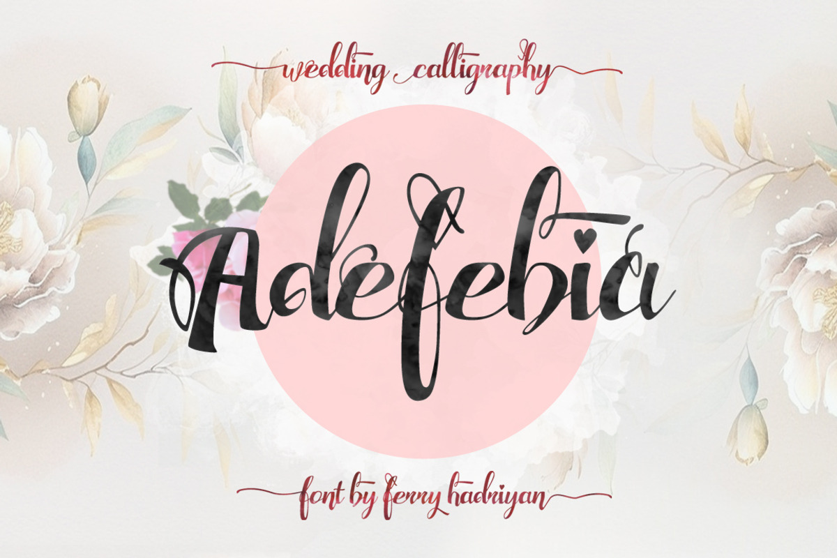 Adefebia Wedding Script Font