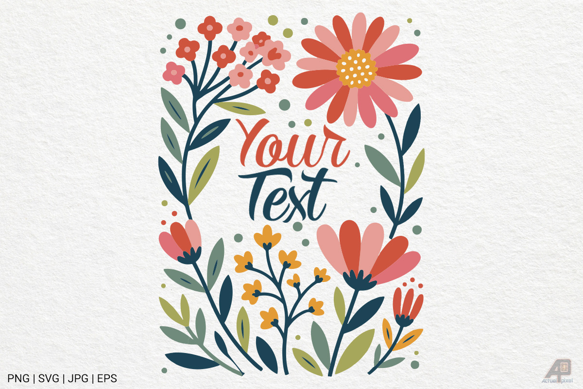 Boho Retro Flower Sublimation Bundle, an Illustration by Actual Pixel (Photo 13 of 13)