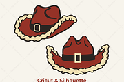 Cowboy Christmas Hat Clipart Set, a Seasonal Illustration by TanchaArt (Thumbnail 1 of 7)