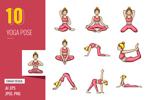 Yoga Pose Icon Design, a Duotone Icon by shin_std