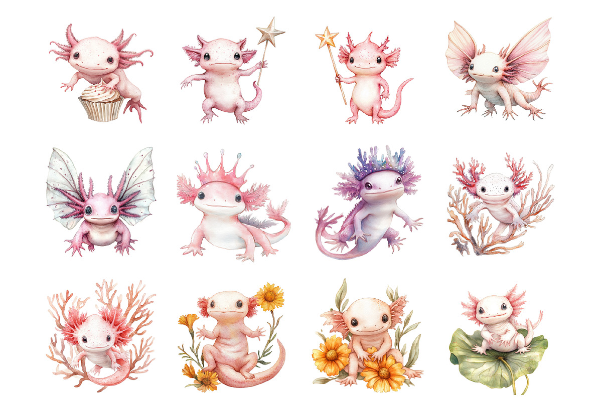 Baby Axolotl, an Illustration by Design Market (Photo 2 of 3)